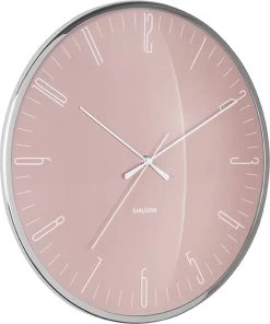 Karlsson Wandklok Dragonfly - Roze, Bol Glas - Ø40cm