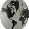 Karlsson Wall Clock World Map Metal Grayed Jade -Karlsson 1003x1200