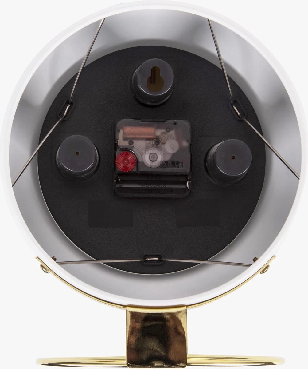 Karlsson Tafelklok Globe - Wit - 21x24,5x14cm 4 Karlsson Tafelklok Globe - Wit - 21x24,5x14cm - Afbeelding 2