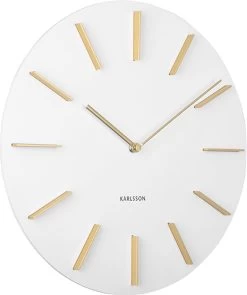 Karlsson Wandklok Discreet - Wit Met Goud - Ø40cm -Karlsson 1004x1200 1