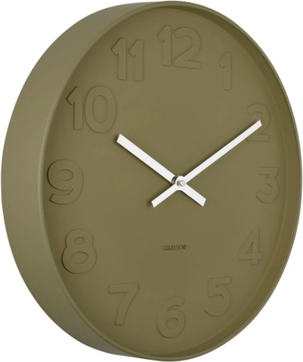 Karlsson Wandklok Mr. Green Numbers - Mosgroen Behuizing - Ø37,5cm 7 Karlsson Wandklok Mr. Green Numbers - Mosgroen Behuizing - Ø37,5cm - Afbeelding 5