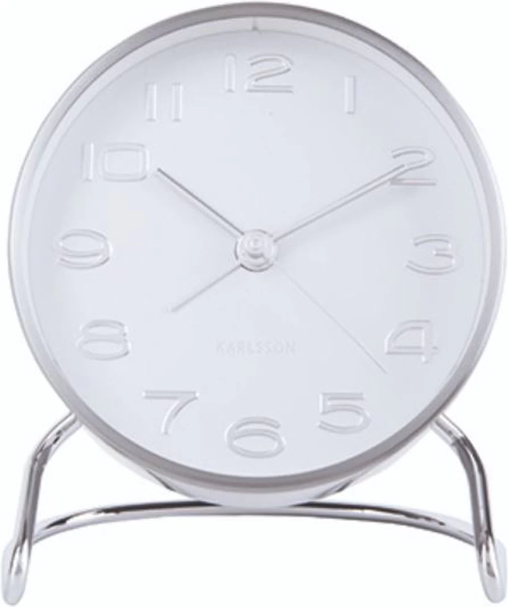 Karlsson Wekker Classical Numbers - Wit - Ø9,5x11cm 8 Karlsson Wekker Classical Numbers - Wit - Ø9,5x11cm - Afbeelding 6