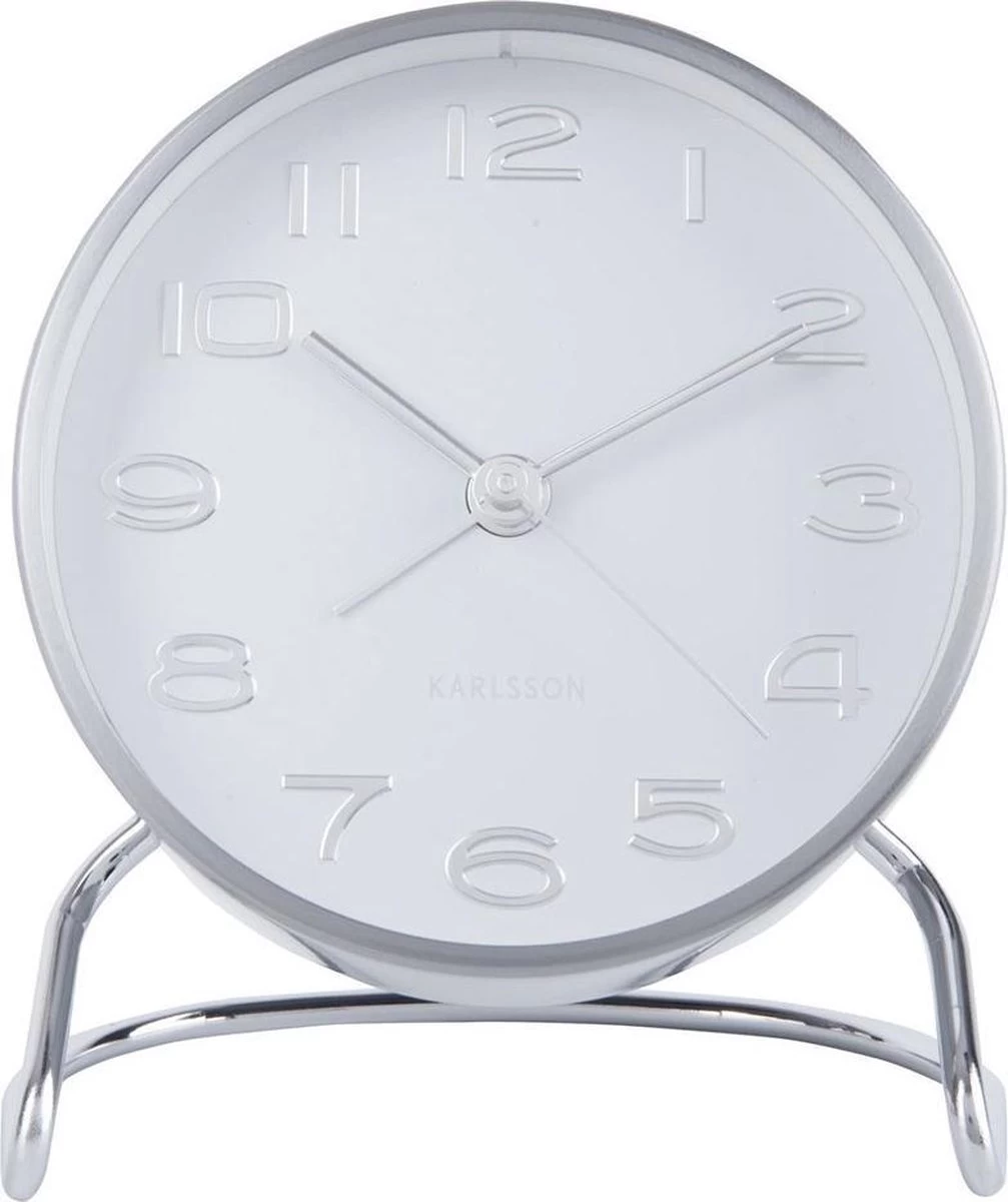 Karlsson Wekker Classical Numbers - Wit - Ø9,5x11cm 7 Karlsson Wekker Classical Numbers - Wit - Ø9,5x11cm - Afbeelding 5