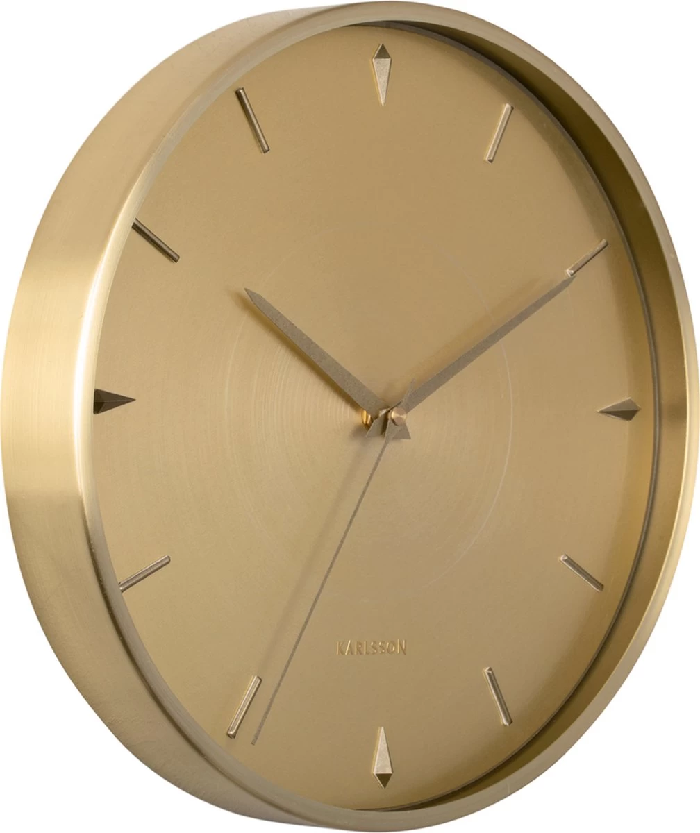 Karlsson Wall Clock Jewel Brushed Gold 3 Karlsson Wall Clock Jewel Brushed Gold
