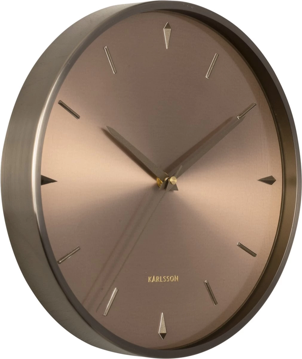 Karlsson Wall Clock Jewel Brushed Gun Metal 3 Karlsson Wall Clock Jewel Brushed Gun Metal