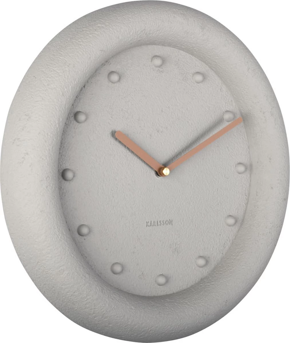 Karlsson Wandklok Petra - Polyresin - Warm Grijs - Ø30cm 4 Karlsson Wandklok Petra - Polyresin - Warm Grijs - Ø30cm - Afbeelding 2