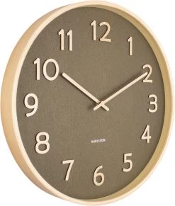 Karlsson Wall Clock Pure Wood Grain Moss Green -Karlsson 1019x1200