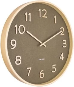 Karlsson Wall Clock Pure Wood Grain Moss Green -Karlsson 1021x1200