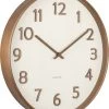 Karlsson Wall Clock Pure Wood Grain Large Ivory