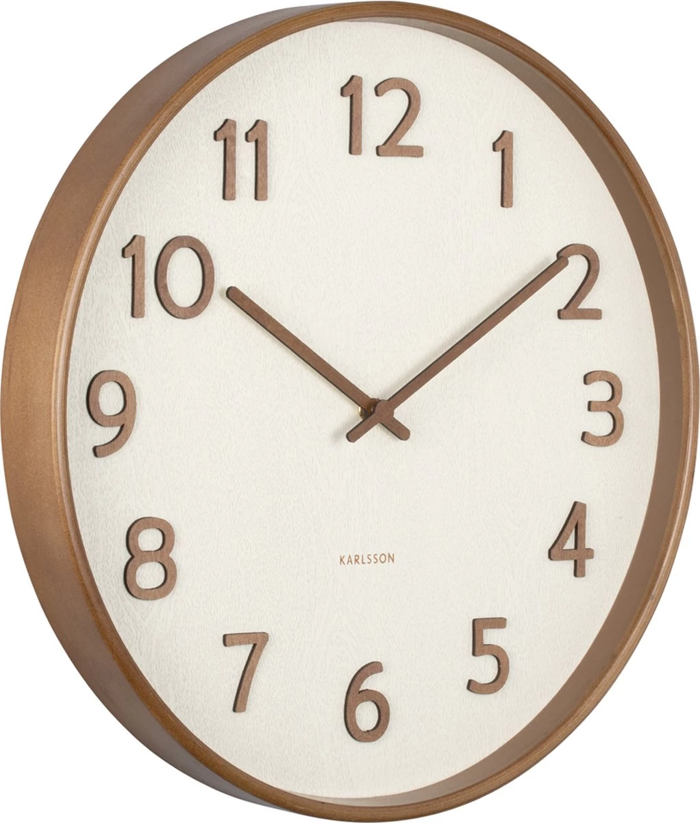 Karlsson Wall Clock Pure Wood Grain Large Ivory 3 Karlsson Wall Clock Pure Wood Grain Large Ivory