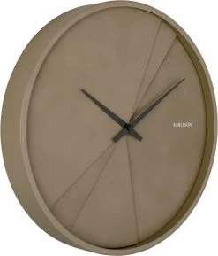 Karlsson Wall Clock Layered Lines Moss Green