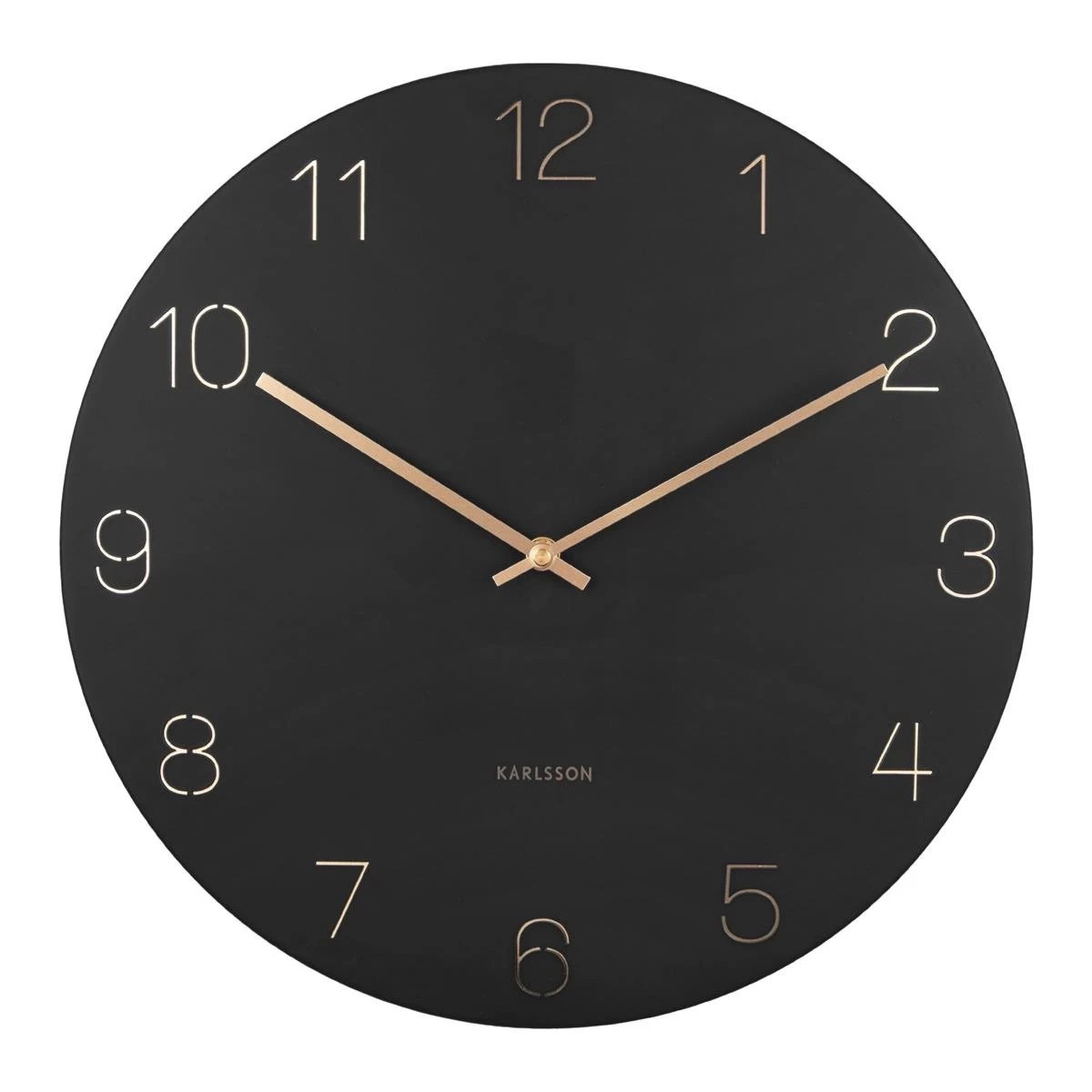 Karlsson Wandklok Charm - Zwart 3 Karlsson Wandklok Charm - Zwart