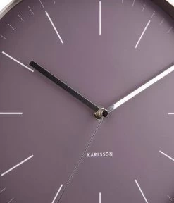Karlsson Wandklok Minimal - Donkerpaars, Nikkel Behuizing - Ø27,5cm -Karlsson 1030x1200 3