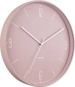 Karlsson Wandklok Numbers & Lines - IJzer Mat Roze - Ø40cm -Karlsson 1035x1200 2