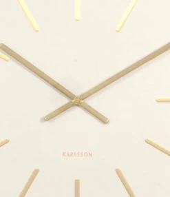 Karlsson Wandklok Maxiemus Station - Wit Met Goud -Karlsson 1038x1200 16