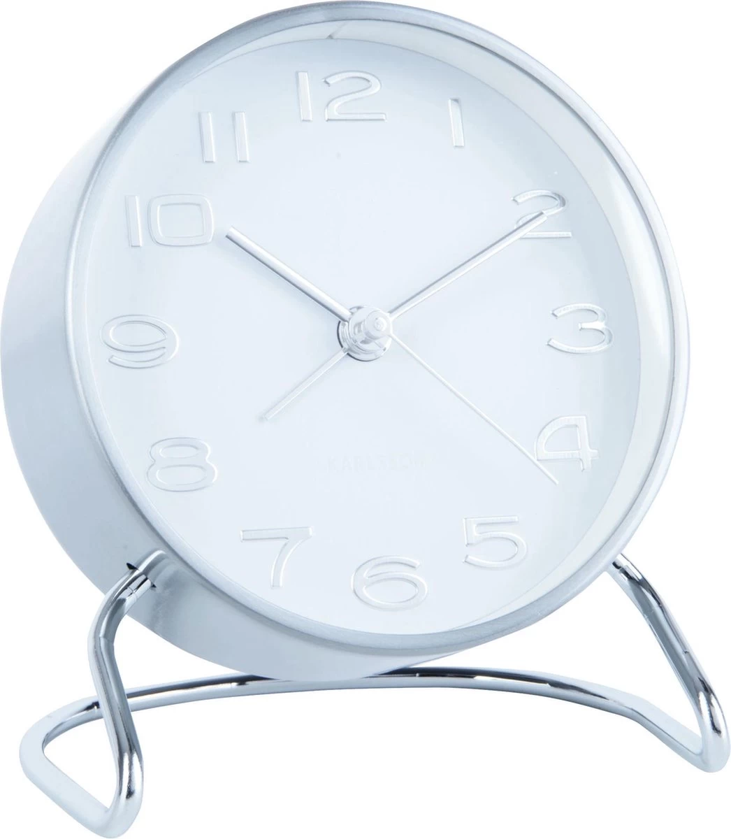Karlsson Wekker Classical Numbers - Wit - Ø9,5x11cm 3 Karlsson Wekker Classical Numbers - Wit - Ø9,5x11cm