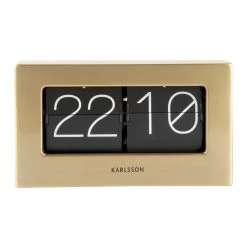 Karlsson Boxed Flip Tafelklok - Geborsteld Goud
