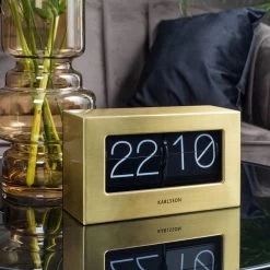 Karlsson Boxed Flip Tafelklok - Geborsteld Goud -Karlsson 10495002
