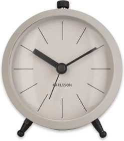 Karlsson - Wekker - Alarm Klok Button - Warm Grijs