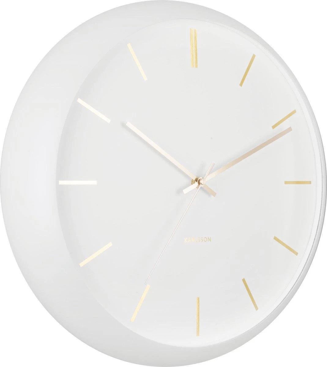 Karlsson Wandklok Globe - Wit - Ø40cm 4 Karlsson Wandklok Globe - Wit - Ø40cm - Afbeelding 2