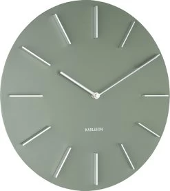 Karlsson Wandklok Discreet - Jungle Groen Met Zilver - Ø40cm -Karlsson 1070x1200 1