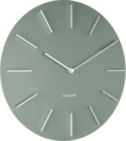 Karlsson Wandklok Discreet - Jungle Groen Met Zilver - Ø40cm -Karlsson 1072x1200