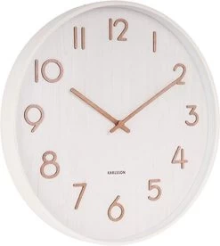 Karlsson Wandklok Pure - Wit Lindehout - Ø40cm -Karlsson 1074x1200