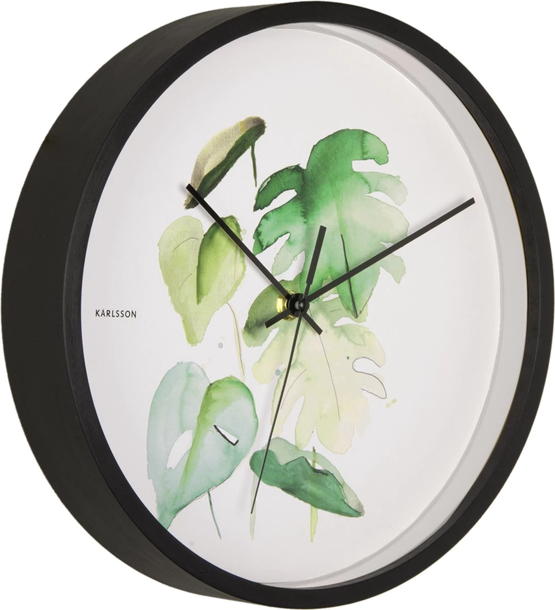 Karlsson Wall Clock Botanical Monstera Print 3 Karlsson Wall Clock Botanical Monstera Print