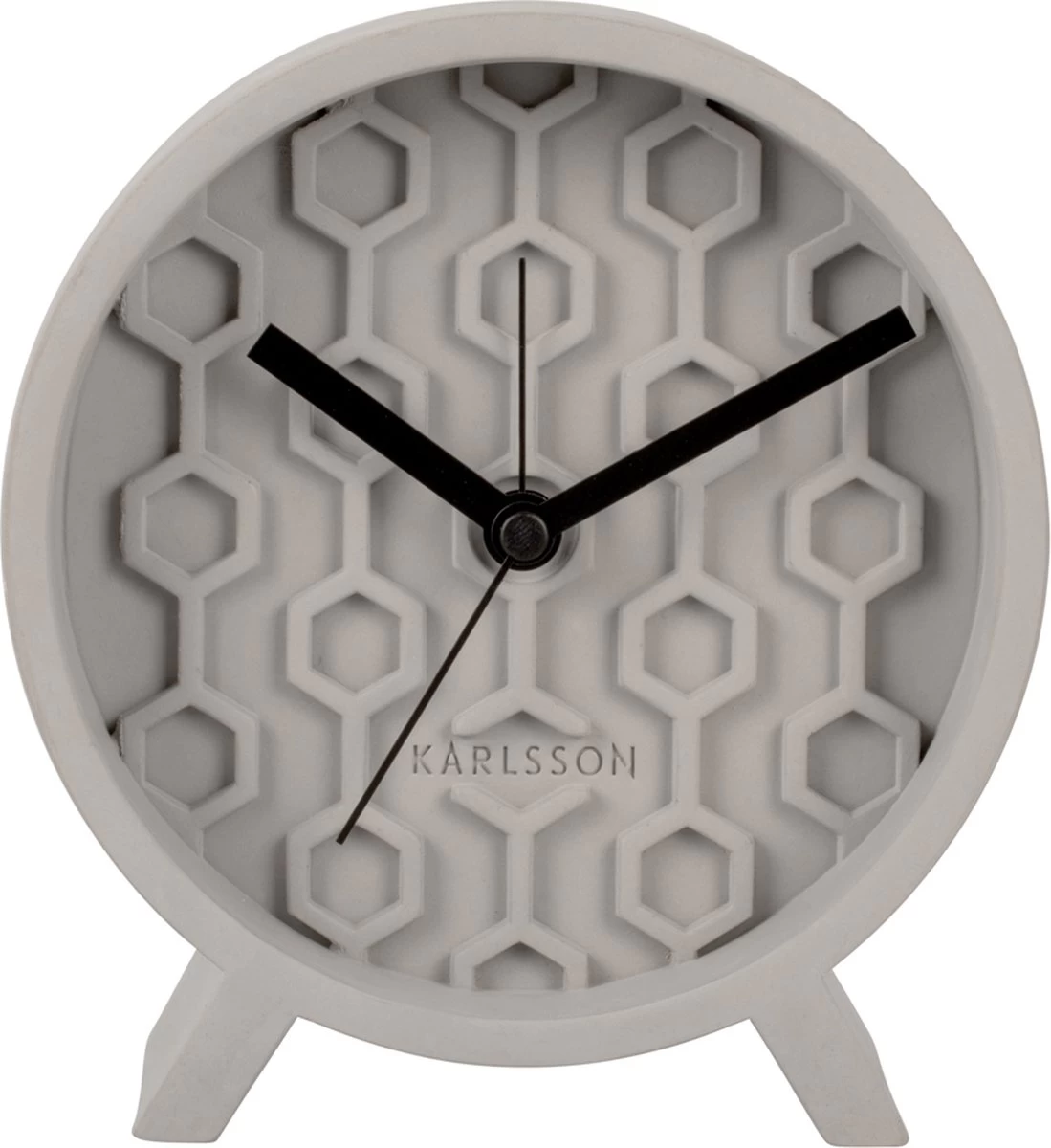 Karlsson Alarmklok Honeycomb - Beton - Grijs 3 Karlsson Alarmklok Honeycomb - Beton - Grijs - Afbeelding 2
