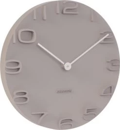 Karlsson Wandklok On The Edge - Warm Grijs Met Chromen Wijzers - Ø42cm -Karlsson 1102x1200