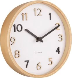 Karlsson Wandklok Pure Wood - Small - Nerven Multicolour - Ø22cm -Karlsson 1109x1200