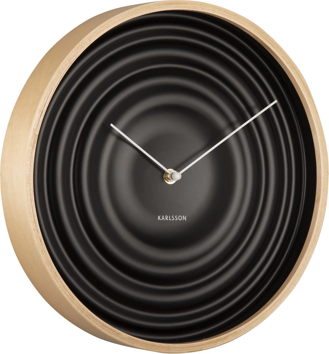 Karlsson Wall Clock Scandi Ribble Matt Black, Wood Case 3 Karlsson Wall Clock Scandi Ribble Matt Black, Wood Case