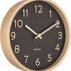Karlsson Wall Clock Pure Wood Grain Small Black -Karlsson 1121x1200 1