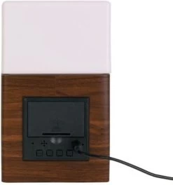 Karlsson Alarm Clock Frosted Light LED Dark Wood Veneer -Karlsson 1122x1200 1