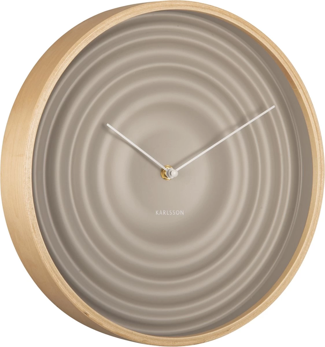 Karlsson Wandklok - Scandi Ribble - Mat - Warm Grijs - Houten Kast 3 Karlsson Wandklok - Scandi Ribble - Mat - Warm Grijs - Houten Kast