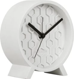 Karlsson Alarmklok Honeycomb - Beton - Wit