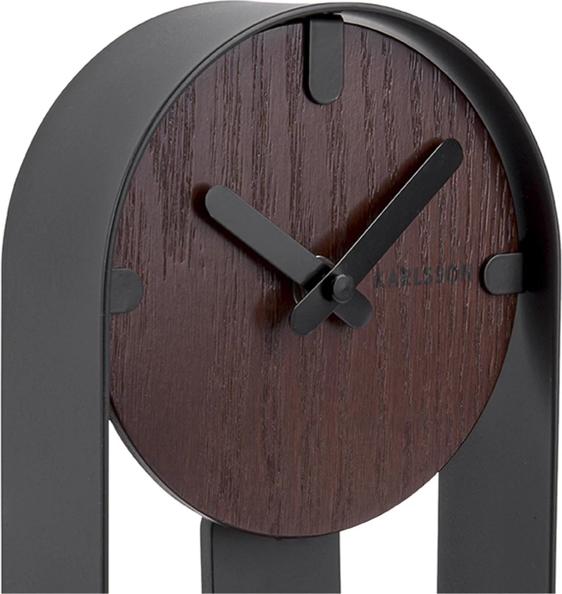Karlsson Tafelklok Dashed - Walnoothout Fineer Zwart - 22x13x5cm 4 Karlsson Tafelklok Dashed - Walnoothout Fineer Zwart - 22x13x5cm - Afbeelding 2