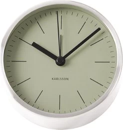 Karlsson Alarm Clock Minimal Olive Green, Nickel Case