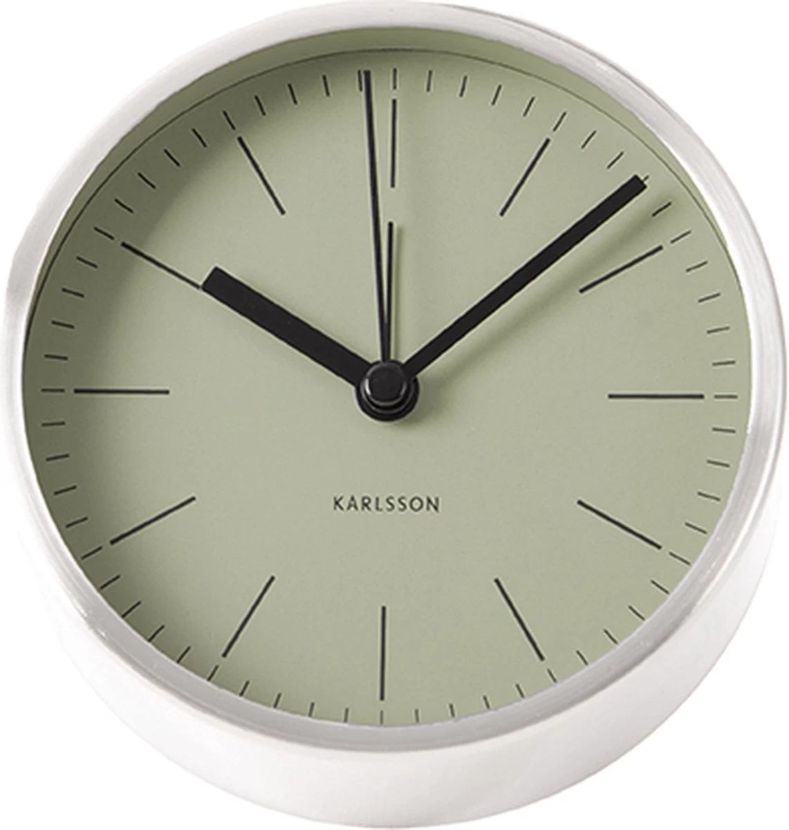 Karlsson Alarm Clock Minimal Olive Green, Nickel Case 3 Karlsson Alarm Clock Minimal Olive Green, Nickel Case