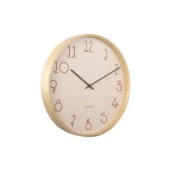 Karlsson - Wandklok - Sencillo - Zandbruin