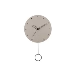 Karlsson - Wall Clock Studs Pendulum Wood Warm Grey