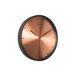 Karlsson - Wall Clock Finesse Copper Dial, Black Case