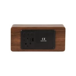 Karlsson - Alarm Clock Copper Mirror LED Dark Wood Veneer -Karlsson 11431408