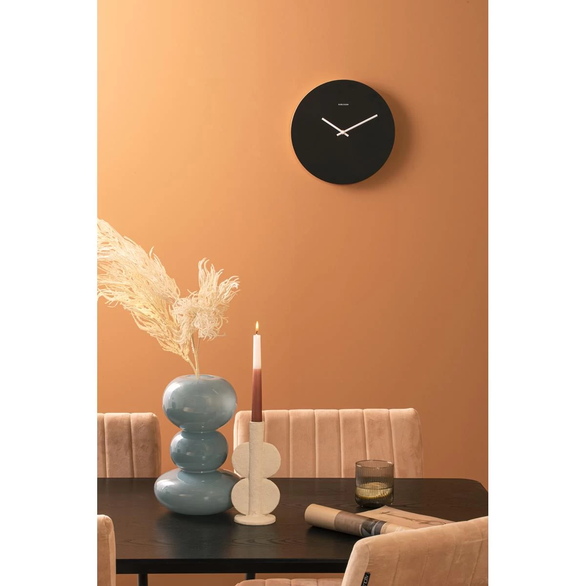 Karlsson - Wandklok Colour Splash - Zwart - Ø31cm 4 Karlsson - Wandklok Colour Splash - Zwart - Ø31cm - Afbeelding 2