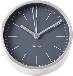 Karlsson Alarm Clock Minimal Night Blue, Nickel Case