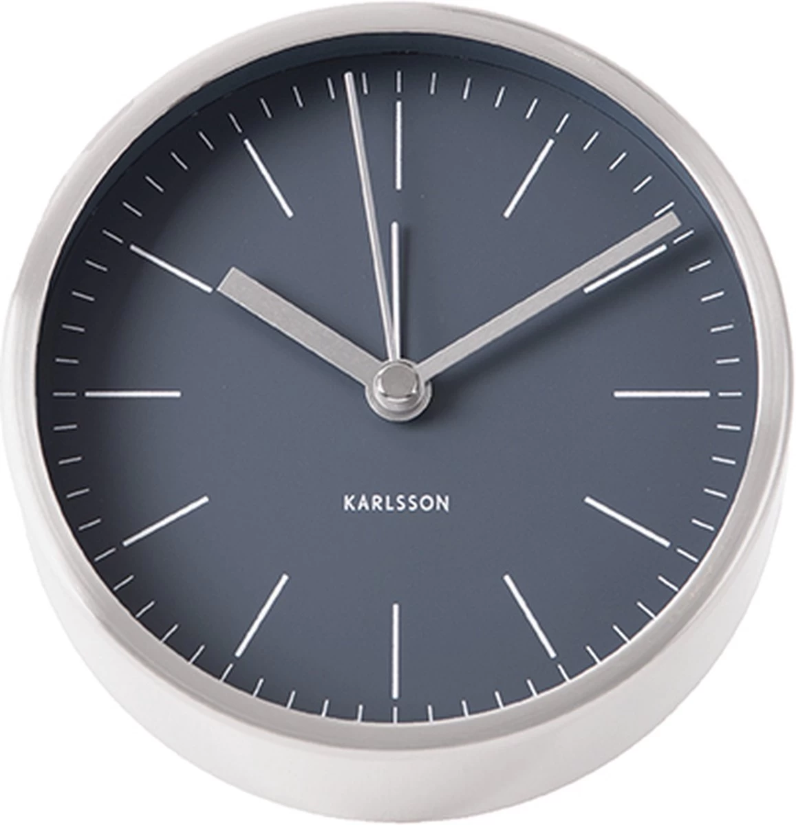 Karlsson Alarm Clock Minimal Night Blue, Nickel Case 3 Karlsson Alarm Clock Minimal Night Blue, Nickel Case