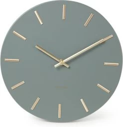 Karlsson Wandklok Charm - Staal Jungle Groen Met Gouden Wijzers - Small - Ø30cm -Karlsson 1165x1200