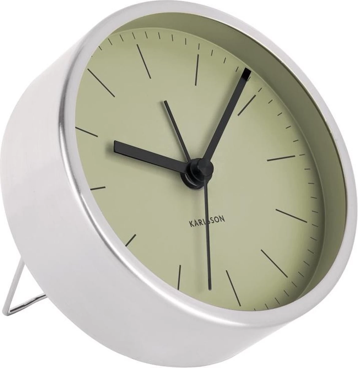 Karlsson Alarm Clock Minimal Olive Green, Nickel Case 4 Karlsson Alarm Clock Minimal Olive Green, Nickel Case - Afbeelding 2