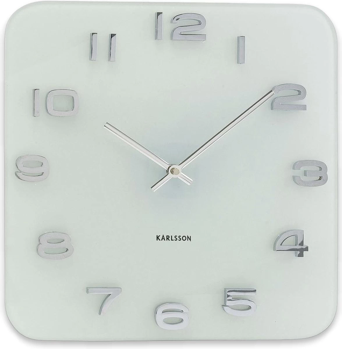 Karlsson Wandklok Vintage - Wit Glas - 35x35cm 7 Karlsson Wandklok Vintage - Wit Glas - 35x35cm - Afbeelding 5