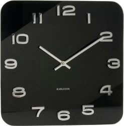Karlsson Wandklok Vintage - Zwart Glas - 35x35cm -Karlsson 1176x1200